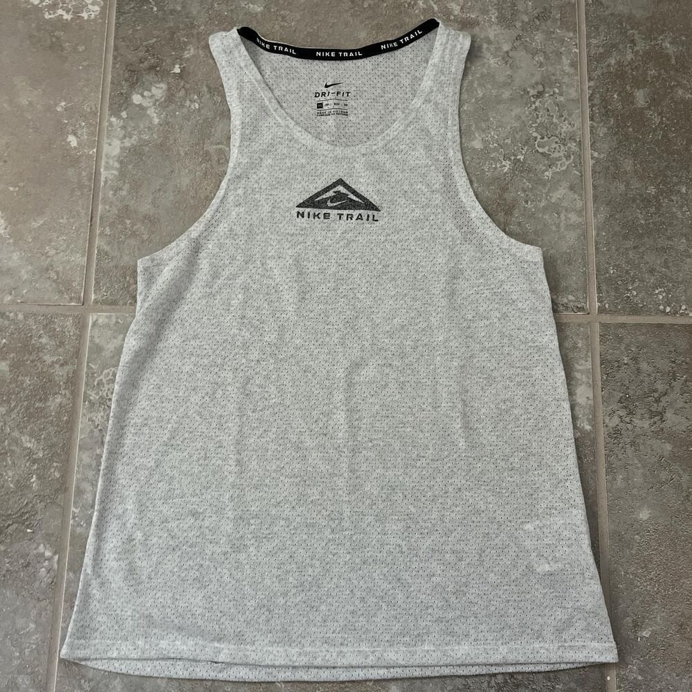 Women’s Nike Trail Dri-FIT Mesh Running Tank White size XS